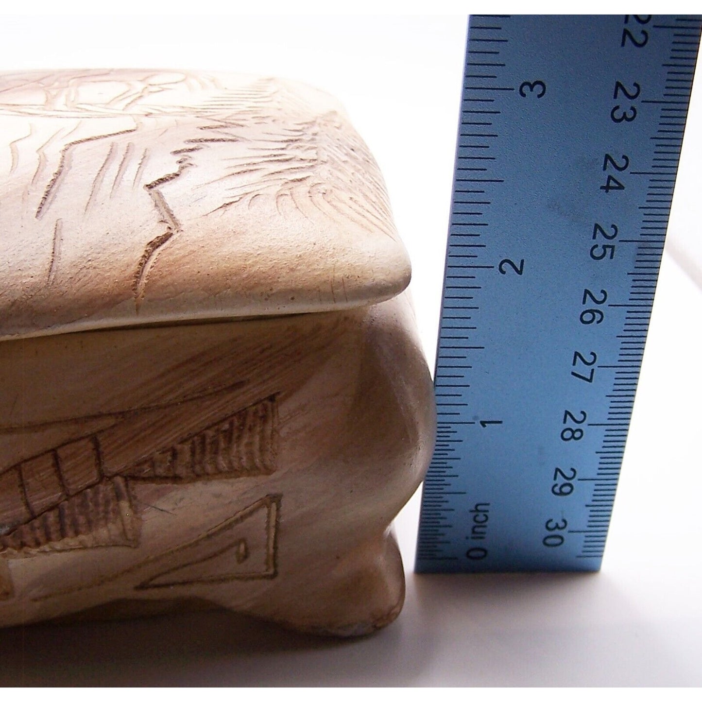 Navajo Etched Art Pauline Blackhorse Signed Hand Made Jewelry Box Lidded