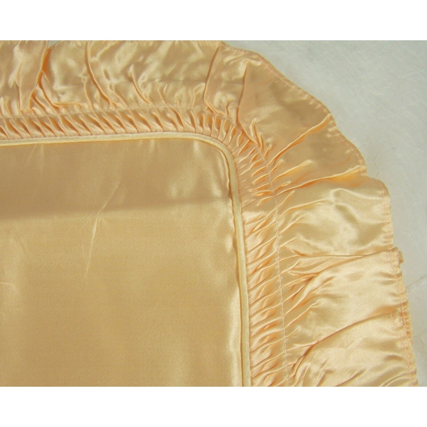 Chinese Dragon Silk Satin Peach Pillow Shams 26"x 17" Ruffle Left & Right New