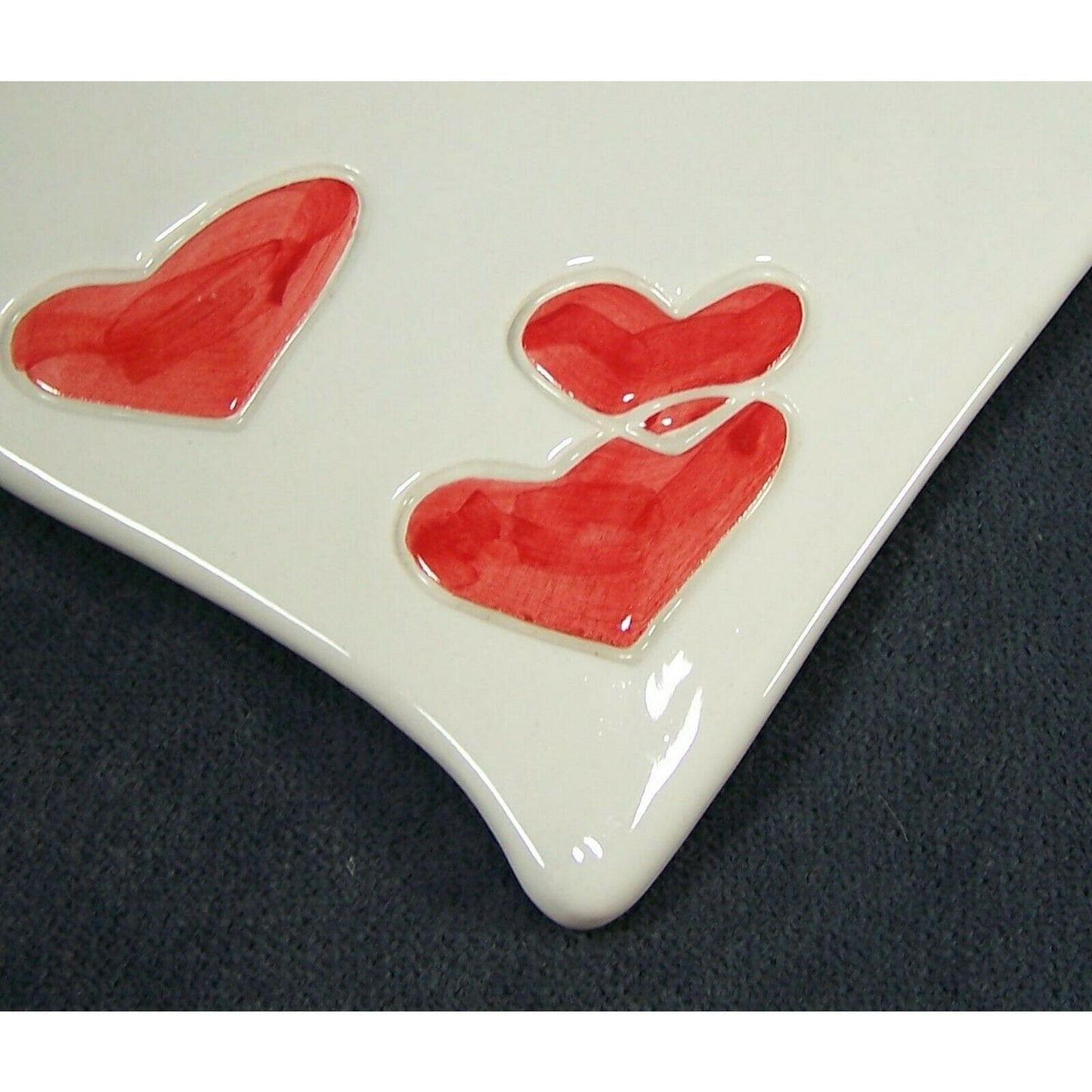Vintage Zanolli Heart Shaped Serving Platter Made and Hand Painted Italy Marked