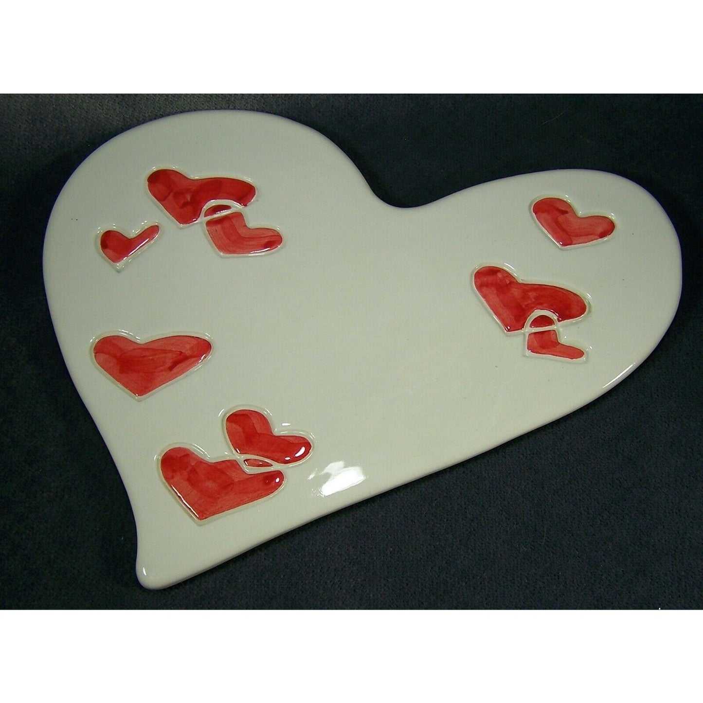 Vintage Zanolli Heart Shaped Serving Platter Made and Hand Painted Italy Marked