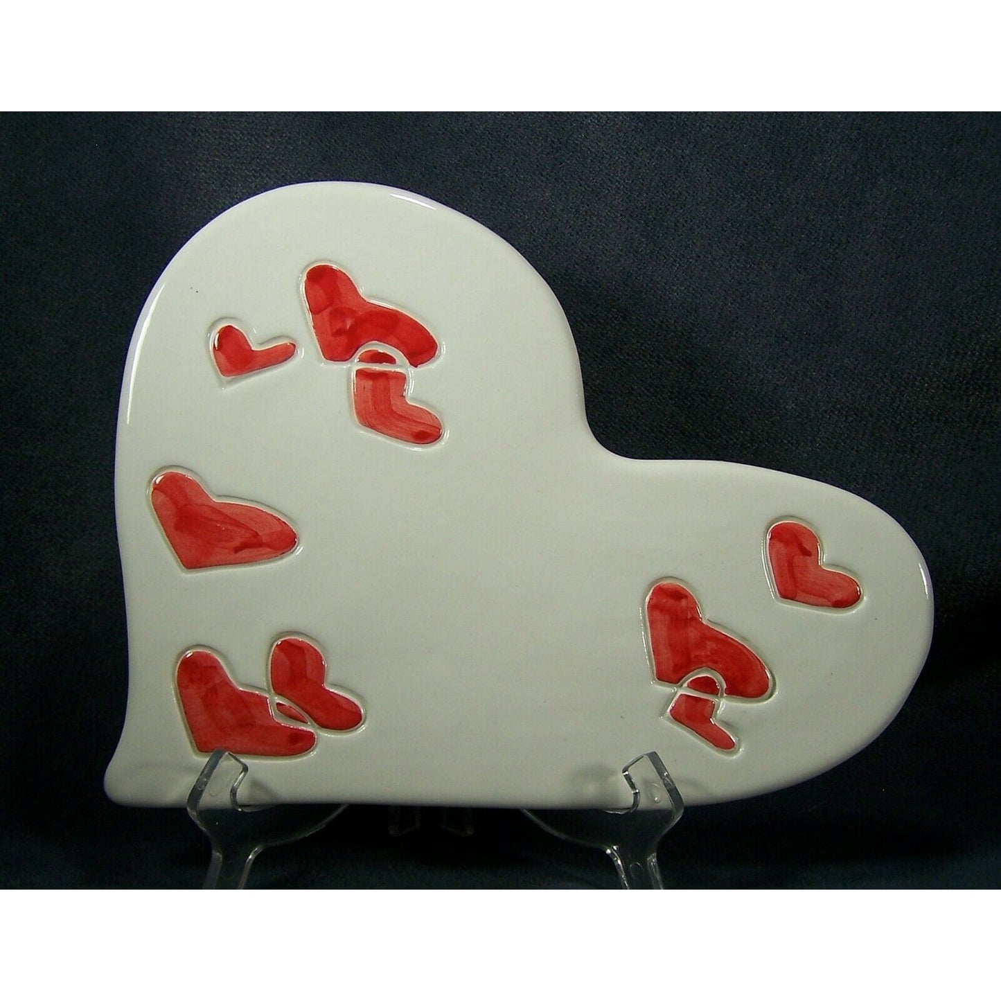 Vintage Zanolli Heart Shaped Serving Platter Made and Hand Painted Italy Marked
