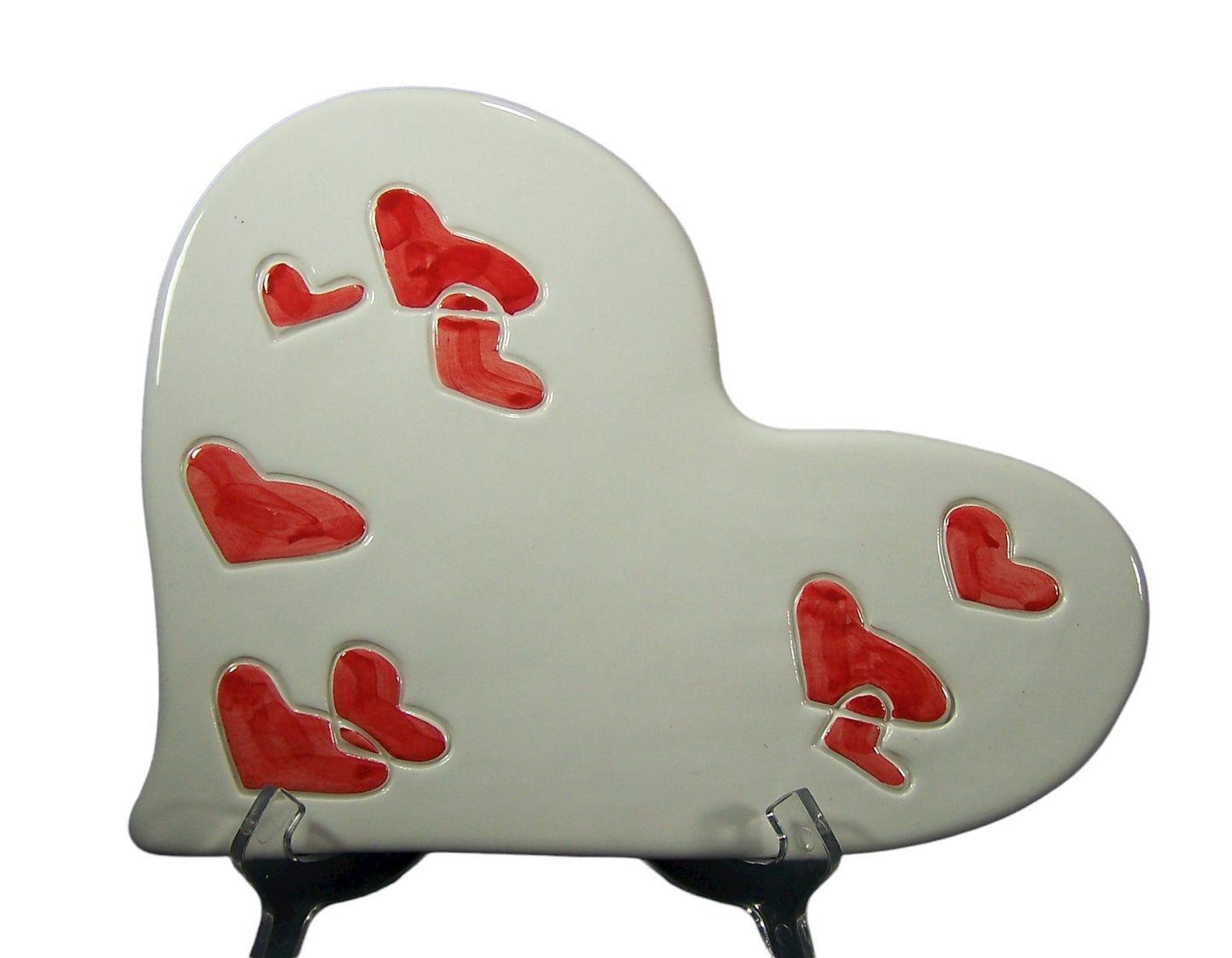 Vintage Zanolli Heart Shaped Serving Platter Made and Hand Painted Italy Marked