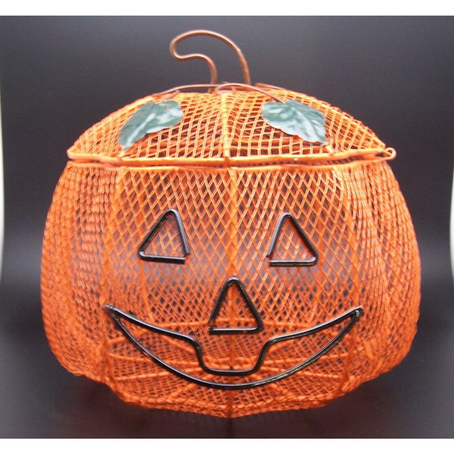 Halloween Pumpkin Wire Basket