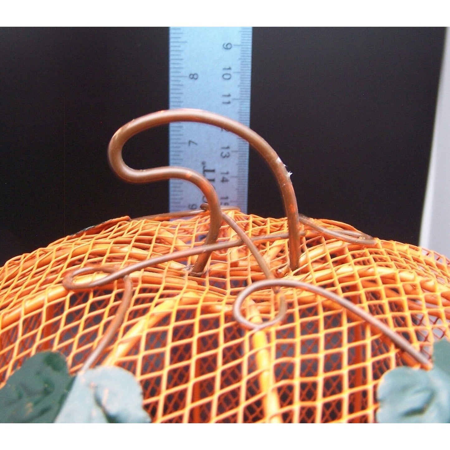 Halloween Pumpkin Wire Basket